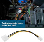 Create idea 4PCS Desktop Computer Power Supply Converter Cable 4 Pin Mo-lex Male to ATX 4 Pin Male Auxiliary Power Adapter Cable 18cm/7.1 Inch - Image 2