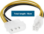 Create idea 4PCS Desktop Computer Power Supply Converter Cable 4 Pin Mo-lex Male to ATX 4 Pin Male Auxiliary Power Adapter Cable 18cm/7.1 Inch - Image 4