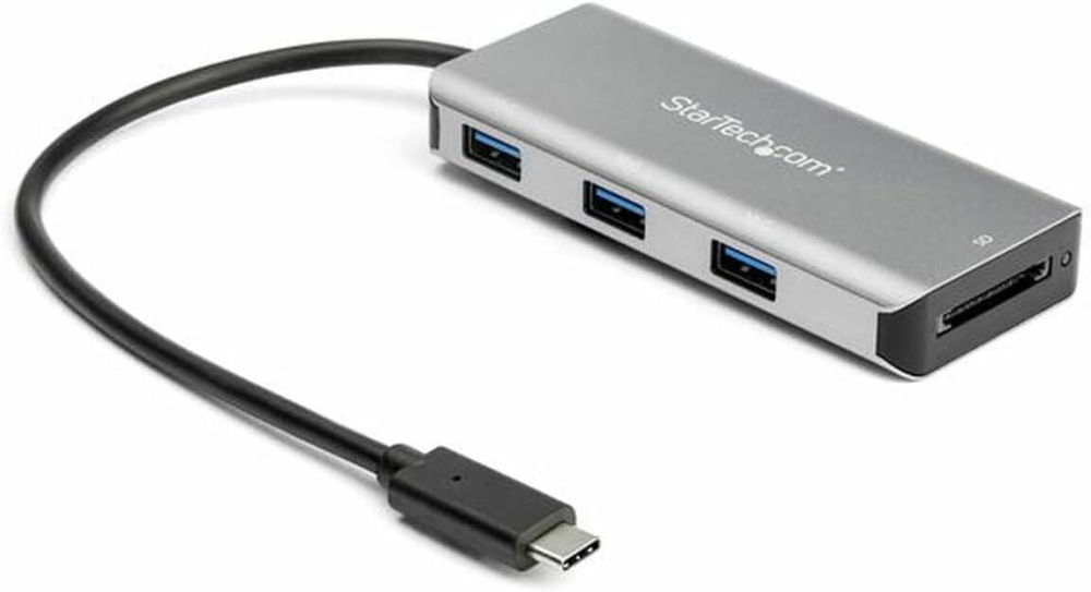 StarTech.com 3 Port 10Gbps USB C Hub with SD Card Reader - 3x USB-A & 1x SD Slot - Portable USB 3.1/3.2 Gen 2 Type C Adapter Hub - Laptop Hub - USB Bus Powered - Thunderbolt 3 Compatible (HB31C3ASDMB)