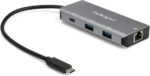 StarTech.com 3 Port 10Gbps USB C Hub with SD Card Reader - 3x USB-A & 1x SD Slot - Portable USB 3.1/3.2 Gen 2 Type C Adapter Hub - Laptop Hub - USB Bus Powered - Thunderbolt 3 Compatible (HB31C3ASDMB) - Image 2