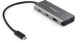 StarTech.com 3 Port 10Gbps USB C Hub with SD Card Reader - 3x USB-A & 1x SD Slot - Portable USB 3.1/3.2 Gen 2 Type C Adapter Hub - Laptop Hub - USB Bus Powered - Thunderbolt 3 Compatible (HB31C3ASDMB) - Image 4