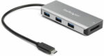 StarTech.com 3 Port 10Gbps USB C Hub with SD Card Reader - 3x USB-A & 1x SD Slot - Portable USB 3.1/3.2 Gen 2 Type C Adapter Hub - Laptop Hub - USB Bus Powered - Thunderbolt 3 Compatible (HB31C3ASDMB)
