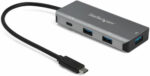StarTech.com 3 Port 10Gbps USB C Hub with SD Card Reader - 3x USB-A & 1x SD Slot - Portable USB 3.1/3.2 Gen 2 Type C Adapter Hub - Laptop Hub - USB Bus Powered - Thunderbolt 3 Compatible (HB31C3ASDMB) - Image 3