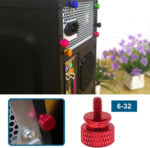 YINETTECH 10Pcs M3.5 6-32 Computer Case Thumbscrews PC Case Thumb Screws Aluminum Alloy Case Anodized Hand Fastener Computer Accessories - Image 2