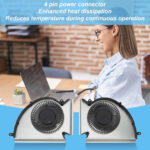 Laptop CPU GPU Cooling Fan, for MSI GP76 GE76 WE76 MS 17K2 MS 17K3 CPU GPU Cooler, 4 Pin Notebook Cooling Fan, Perfect Replacement Laptop Accessories (CPU GPU Cooling Fan) - Image 4