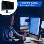 Bewinner 22 Inch Computer Screen Filter, Anti Glare and Blue Light Protector, Anti Scratch Resistant, Reversible Privacy Screen for Office Monitor - Image 3
