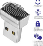 Goshyda USB Fingerprint Reader, 0.5S 360° Detection 10 Fingerprints Computer USB Biometric Fingerprint Scanner Compatible with Windows10 / 11, PC Security Key - Image 2