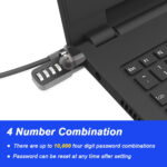 Xiatiaosann Laptop Security Lock Cable, 4 Digital Password Protection Computer Cable Security, Anti Theft Lock compatible for Dell Notebook (2 Pack) - Image 3