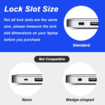 Xiatiaosann Laptop Security Lock Cable, 4 Digital Password Protection Computer Cable Security, Anti Theft Lock compatible for Dell Notebook (2 Pack) - Image 4