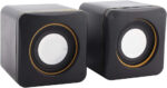 KIMISS Mini Cube USB, Wired Speaker For Desktop Laptop Small Desktop Stereo 3.5mm Jack Speakers PC Computer(Dual track) (binaural) - Image 2