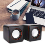 KIMISS Mini Cube USB, Wired Speaker For Desktop Laptop Small Desktop Stereo 3.5mm Jack Speakers PC Computer(Dual track) (binaural) - Image 5