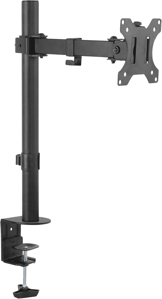 RICOO Single Monitor Stand Tilt Swivel 13-32 Inch TS2611 Universal VESA 75x75 100x100 Mount also Curved Screens Computer Monitor Bracket