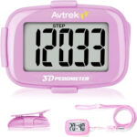 AVTrek Step Counter with Clip and Lanyard, 3D Pedometer with Time Display and LED Backlight, Simple Step Counter for Walking and Running, Men, Women, Elder - Image 2