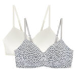 Room Service Ladies Wire Free Bra 2 Pack in White - Image 6