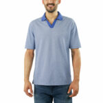 Jachs Mens Lightweight Knit Oxford Polo Shirt in Red - Image 20