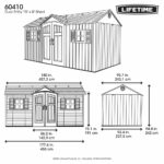 Lifetime 15ft x 8ft (4.5 x 2.5m) Dual Entry Outdoor Storage Shed - Model 60410 - Image 2