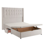 Silentnight Ottoman Divan Base with Bloomsbury Headboard in Slate Grey in 3 Sizes - Image 29