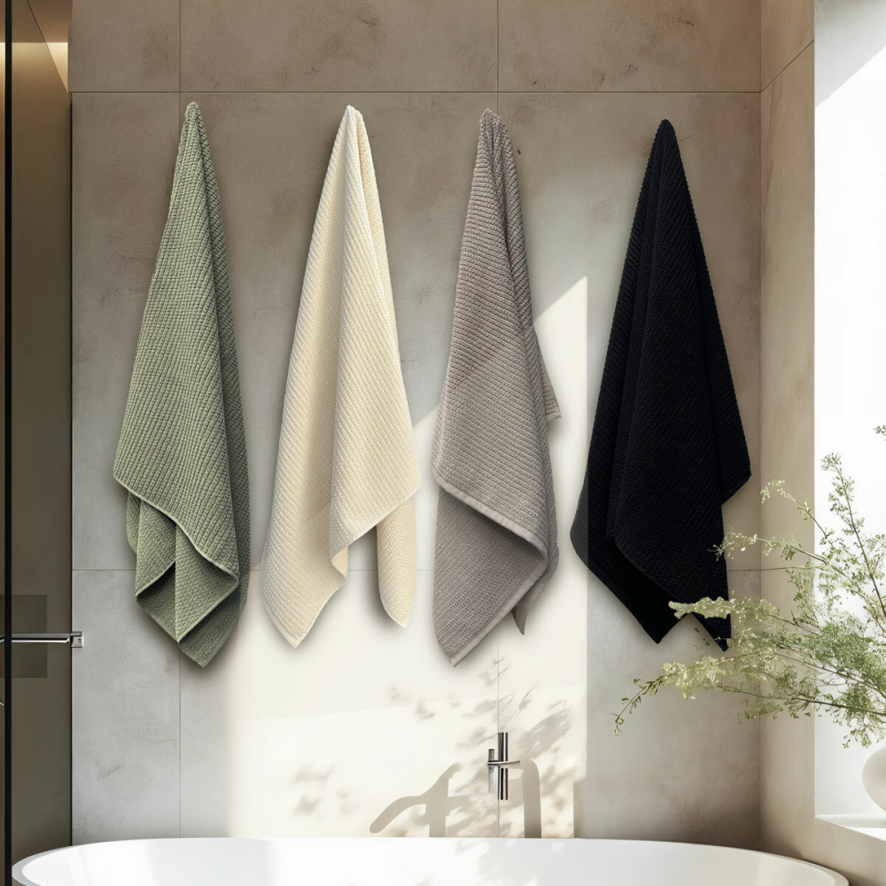 Mundo Textile 100% Cotton Bath Sheet in 4 Colours, 100 x 160 cm