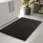 Evergrace Home Chenille Memory Foam Bath Mat in Grey, 61 x 91 cm