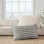 Extra Large Faux Fur Pillow in 2 Colours, 76 x 122 cm