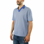 Jachs Mens Lightweight Knit Oxford Polo Shirt in Red - Image 25