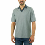 Jachs Mens Lightweight Knit Oxford Polo Shirt in Red - Image 42