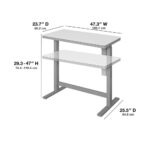 Tresanti Geller Power Adjustable Height Tech Desk, White - Image 6