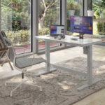Tresanti Geller Power Adjustable Height Tech Desk, White - Image 8