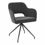 AKANTE Chicago Charcoal Swivel Dining Chair, 2 Pack - Image 6
