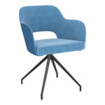 AKANTE Chicago Blue Swivel Dining Chair, 2 Pack - Image 3