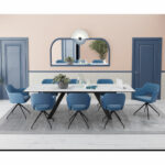 AKANTE Chicago Blue Swivel Dining Chair, 2 Pack - Image 5