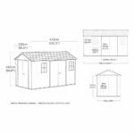 Keter Newton Plus 13 x 7ft 5" (3.9 x 2.2m) Dual Entry Storage Shed - Image 6