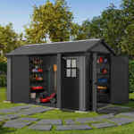 Keter Newton Plus 13 x 7ft 5" (3.9 x 2.2m) Dual Entry Storage Shed - Image 7