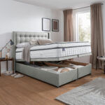 Silentnight Full Ottoman Divan Base with Bloomsbury Headboard in Slate Grey in 3 Sizes - Image 35
