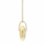 14ct Yellow Gold Textured Heart Drop Pendant - Image 8
