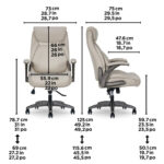 La-Z-Boy Air Lumbar Manager's Office Chair with Flip Up Arms, Beige - Image 6