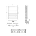 UltraHeat Eco Rail Radiator 500 x 801 x 30 mm - Image 9