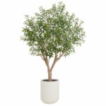Artificial 8ft Olive Tree in Planter - Image 11