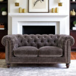 Allington 2 Seater Grey Fabric Chesterfield Sofa