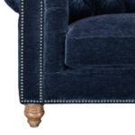 Allington 2 Seater Navy Fabric Chesterfield Sofa - Image 9