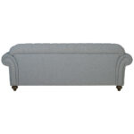 Bordeaux Button Back Grey Fabric 3 Seater Sofa - Image 13
