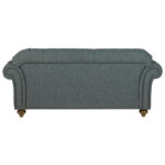 Bordeaux Button Back Blue Fabric 2 Seater Sofa - Image 9
