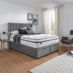 Silentnight Velvet Full Ottoman Divan Base with Bloomsbury Headboard in 2 Colours & 3 Sizes - Image 3