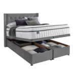 Silentnight Velvet Full Ottoman Divan Base with Bloomsbury Headboard in 2 Colours & 3 Sizes - Image 4