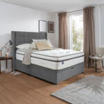 Silentnight Velvet Ottoman Divan Base with Bloomsbury Headboard in Maritime in 3 Sizes - Image 13