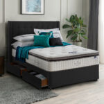 Silentnight 4 Drawer Divan Base with Bloomsbury Headboard in 4 Colours & 3 Sizes - Image 4