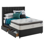 Silentnight 4 Drawer Divan Base with Bloomsbury Headboard in 4 Colours & 3 Sizes - Image 5