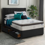 Silentnight 4 Drawer Divan Base with Bloomsbury Headboard in Slate Grey in 3 Sizes - Image 36