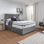 Silentnight Velvet Continental Drawer Divan Base with Bloomsbury Headboard in Maritime in 3 Sizes - Image 26