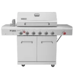 Nexgrill 7 Burner Stainless Steel Gas Barbecue + Side Burner + Rotisserie Kit + Cover - Image 2